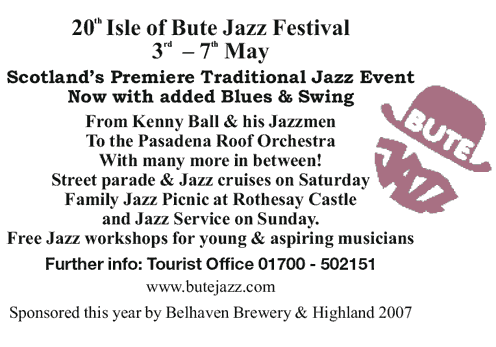 Isle of Bute Jazz Festival 3-7 May