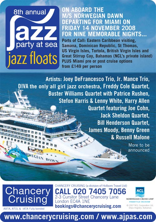 Chancery Cruising Jazz Party at Sea